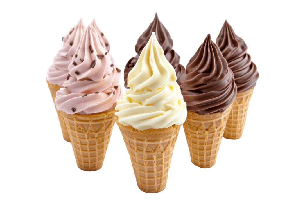 Soft Serve Ice Cream Cones